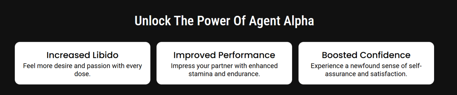 Agent Alpha benefits